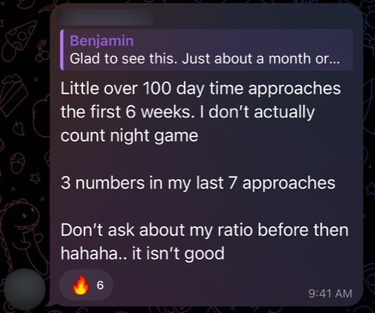 Client pulls three numbers in his last seven cold approaches