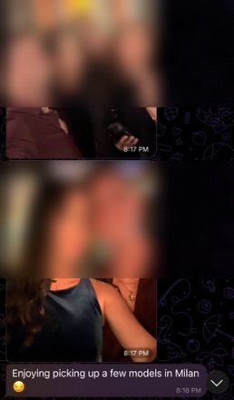 Client picks up a few models on a night out in Milan